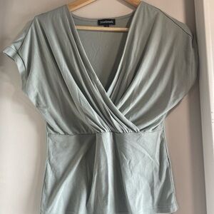 Sage Wrap Front Women’s Top